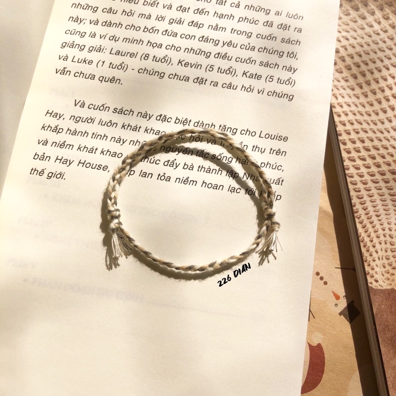 Vòng tay, vòng chân nam nữ bính nhỏ thắt nút 2 bên