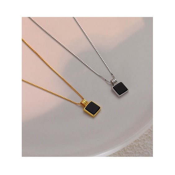 S925 Bạc Thẻ Vòng Cổ Thời Trang Retro Trang Sức Xương Đòn Dây Xích Cô Gái Sinh Viên Quà Tặng Đám Cưới