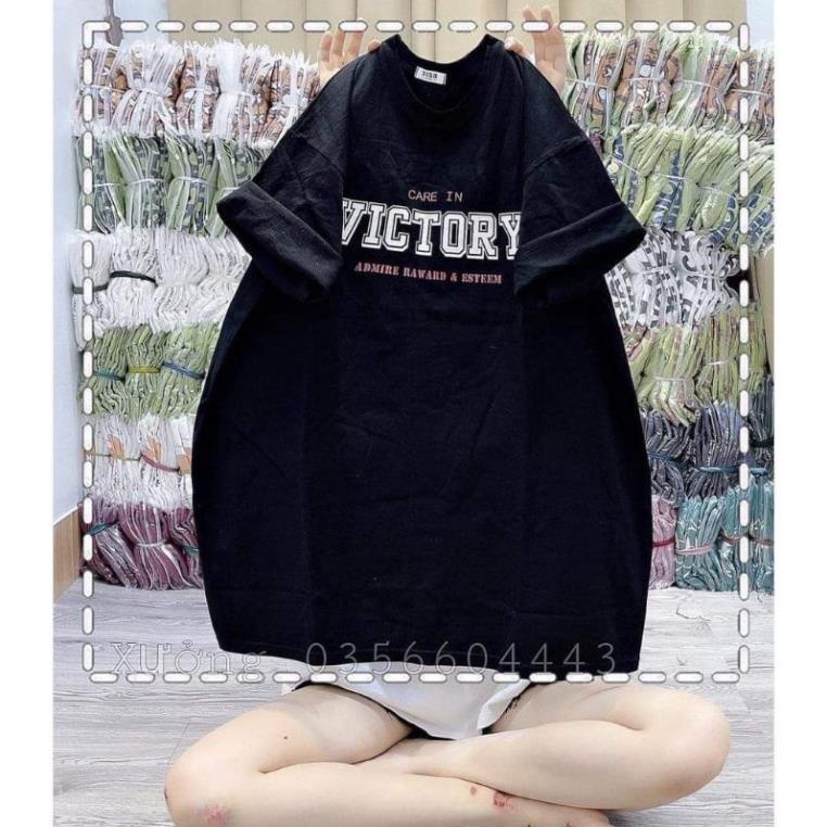Áo Thun Tay Lỡ 3158 Cotton Khô Form Rộng Nam Nữ Unisex VICTORY