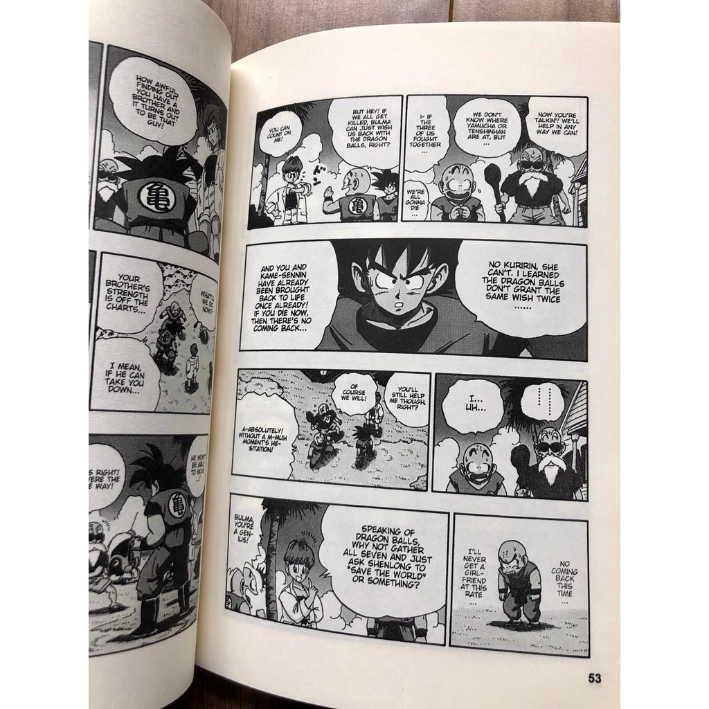 Dragon ball và dragon ball super tiếng anh in giấy chống lóa