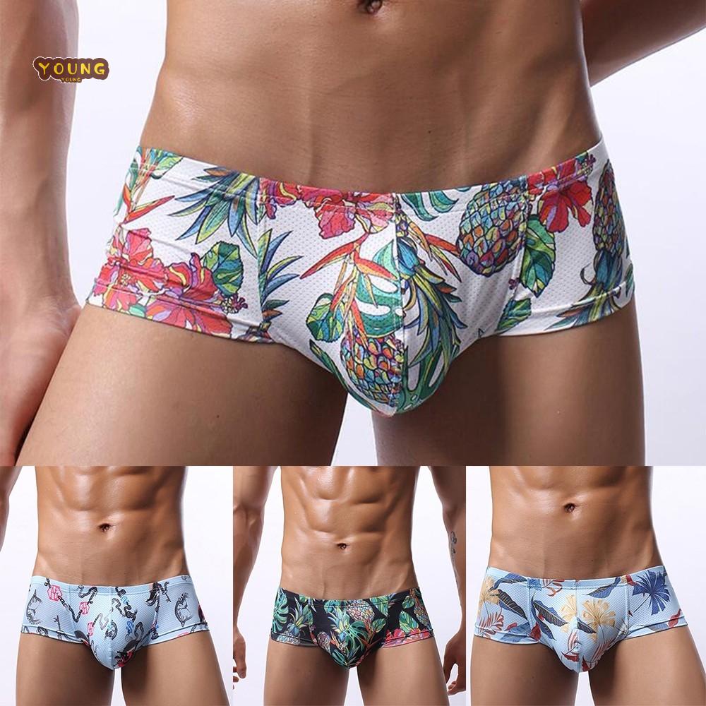 Quần Lót Thoáng Khí Lưng Thấp In Họa Tiết