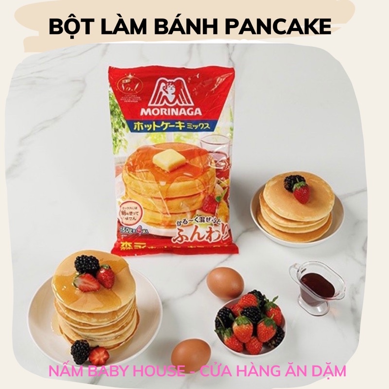 Bột làm bánh pancake  cho bé -  bột Morinaga Nhật  Bản  600g  | mẫu mới|