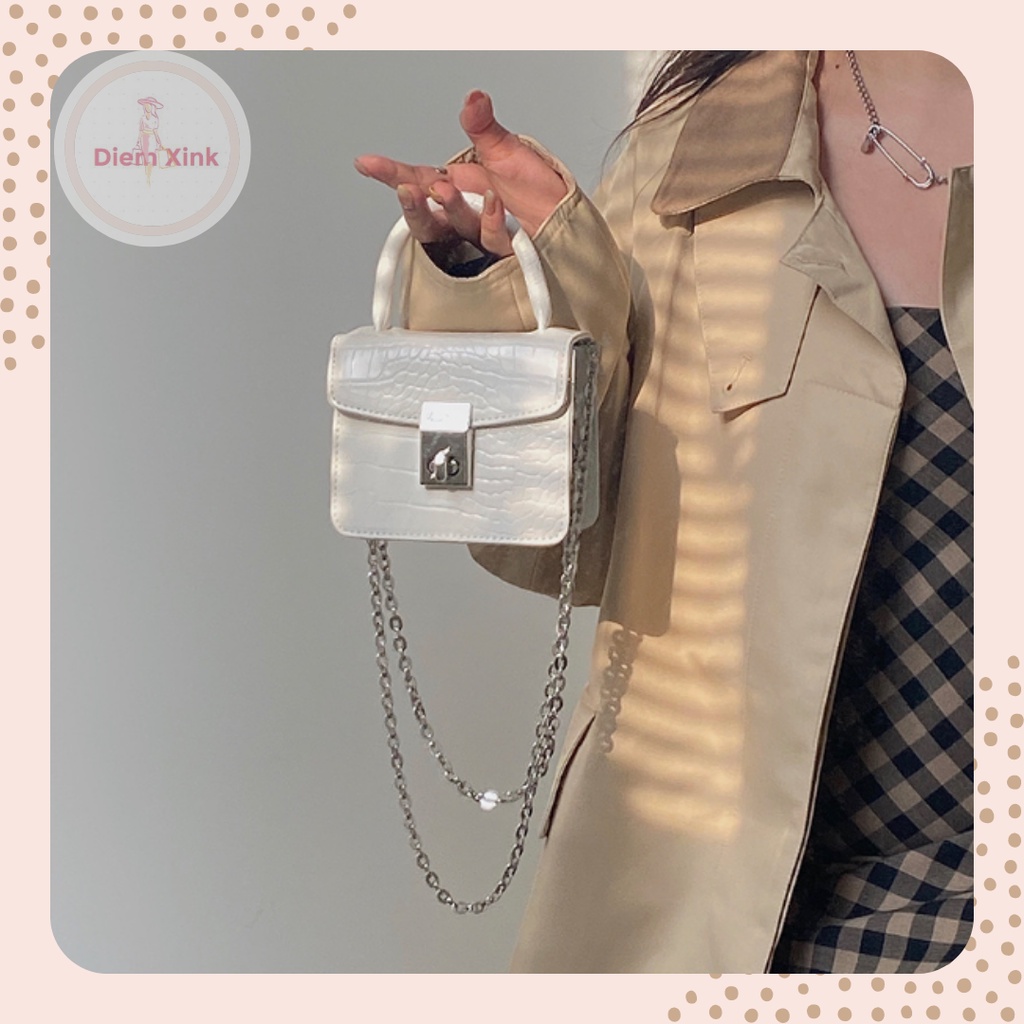 Túi Xách Nữ Đẹp Túi Mini Đeo Chéo Da Pu Bóng Cao Cấp Dáng Cứng Đi Chơi Tết Chụp Hình Phong Cách Thời Trang Hàn Quốc T 13