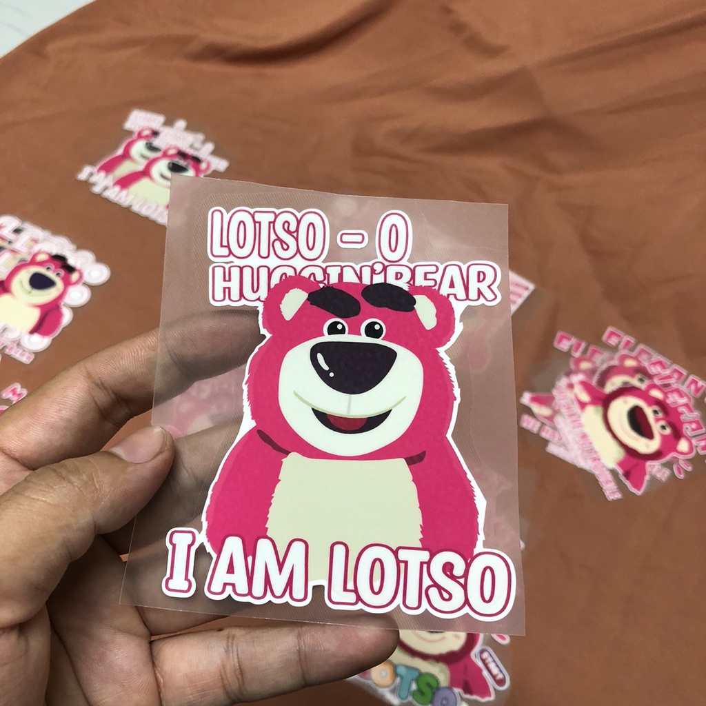 Decal in áo trang trí mẫu Gấu Hồng Losto rất xinh