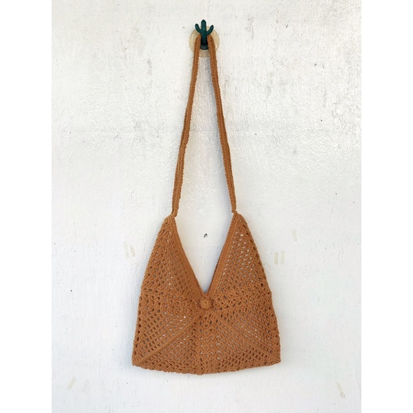 Túi lưới móc len handmade