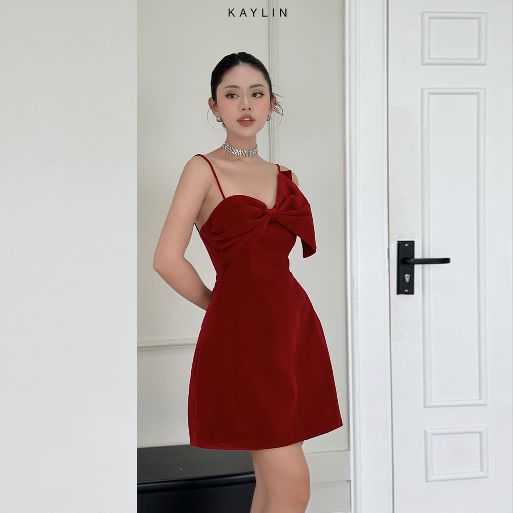 Đầm hai dây phối nơ KAYLIN - N1917