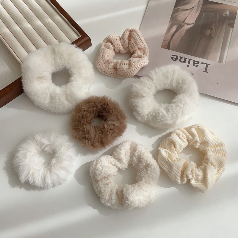 Ygt set 7 Dây Cột Tóc Cao Su Nhung Mịn Thời Trang Mùa Đông Dành Cho Nữ