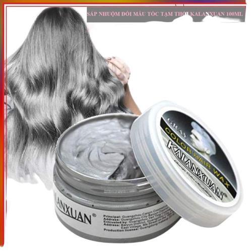 Sáp Vuốt Tóc Tạo Kiểu Màu Xám Tro Đổi Màu Tạm Thời Kalanxuan 100g Cho Nam & Nữ Color Hair Wax