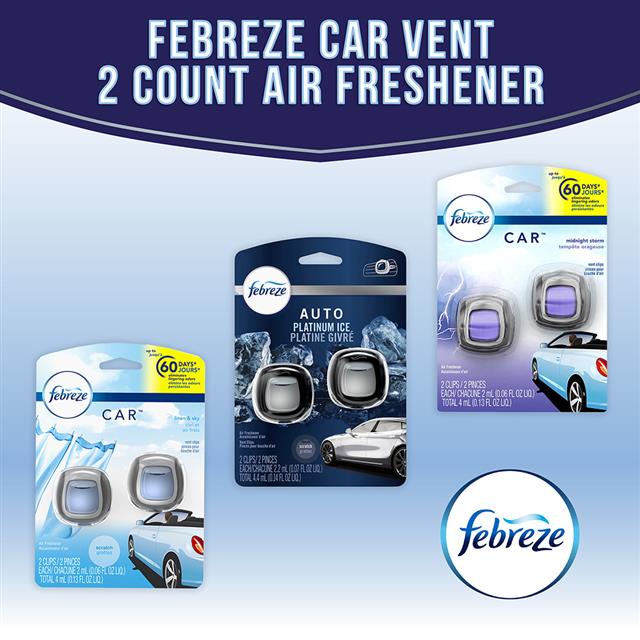 Vỉ 2 viên - Nước Hoa Ô Tô Febreze Cao Cấp Kẹp Cửa Gió Điều Hòa Xe Hơi Febreze Car ( Hàng Mỹ)