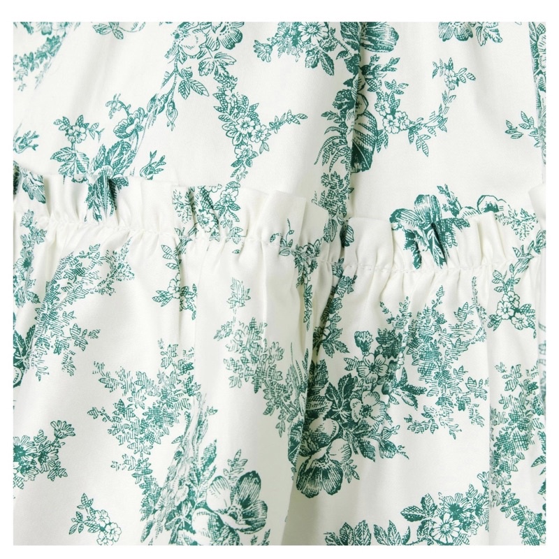 Váy bé gái Janie and Jack - FLORAL TOILE PUFF SLEEVE DRESS
