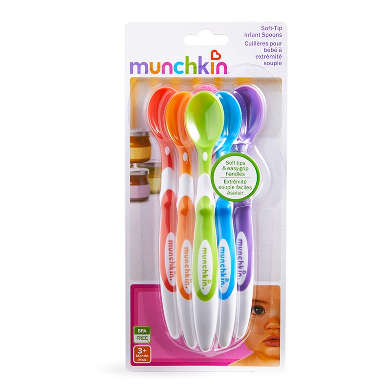 Bộ thìa ăn dặm báo nóng chính hãng Munchkin an toàn tuyệt đối, chuyển màu cảnh báo  - Herbaby