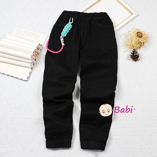 Quần Jeans Dài Thun Bo Chân Cho Bé Trai Kèm Thắc Lưng Kiểu Năng Động size đại 40-55kg