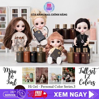 Sơn gel Thạch cao cấp Hàn quốc Hi gel chính hãng 9ml chai lẻ chọn màu set Eye Contact whit You