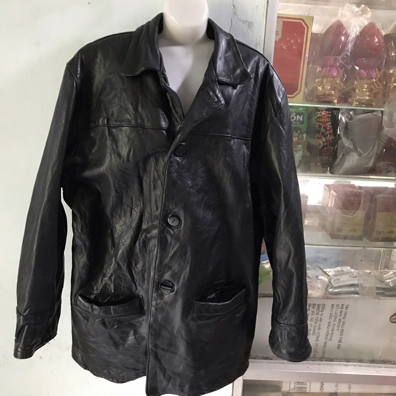 Hàng si tuyển. ÁO KHOÁC DA NAM CHẤT XỊN vòng ngực 110cm