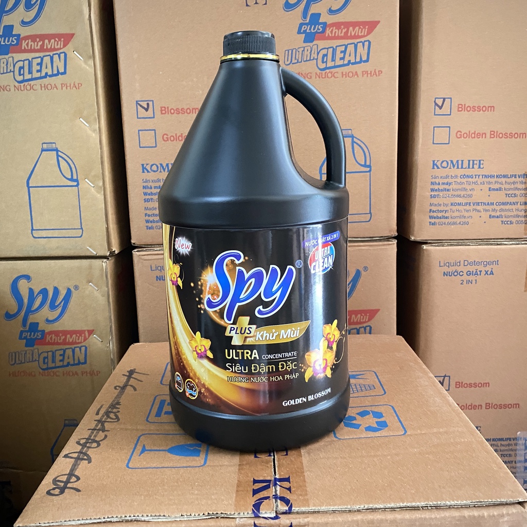 Nước giặt xả SPY Ultra Clean Plus màu Vàng 4,6kg Sạch Sâu Thơm Lâu Diệt Khuẩn