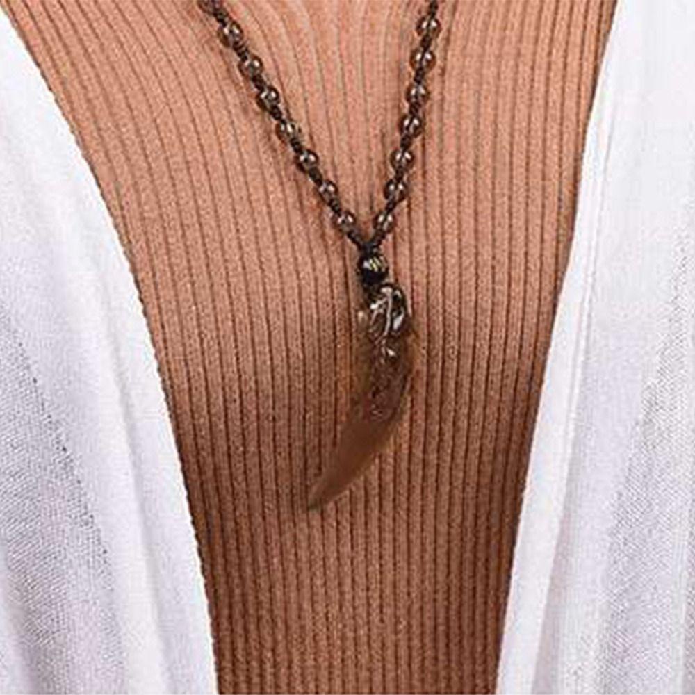 Vòng cổ Mặt Kiểu Răng Sói Phong Cách Retro Đơn Giản Cho Cặp Đôi