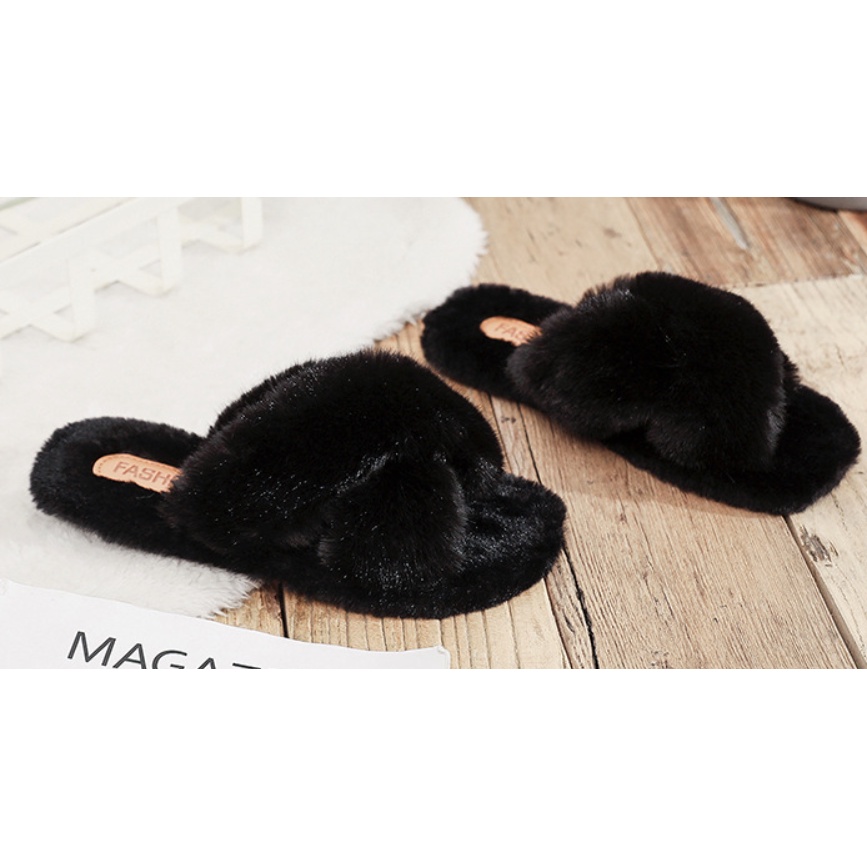 Dép Lông Hàn Quốc Êm Chân Thời Trang Thu Đông -D69