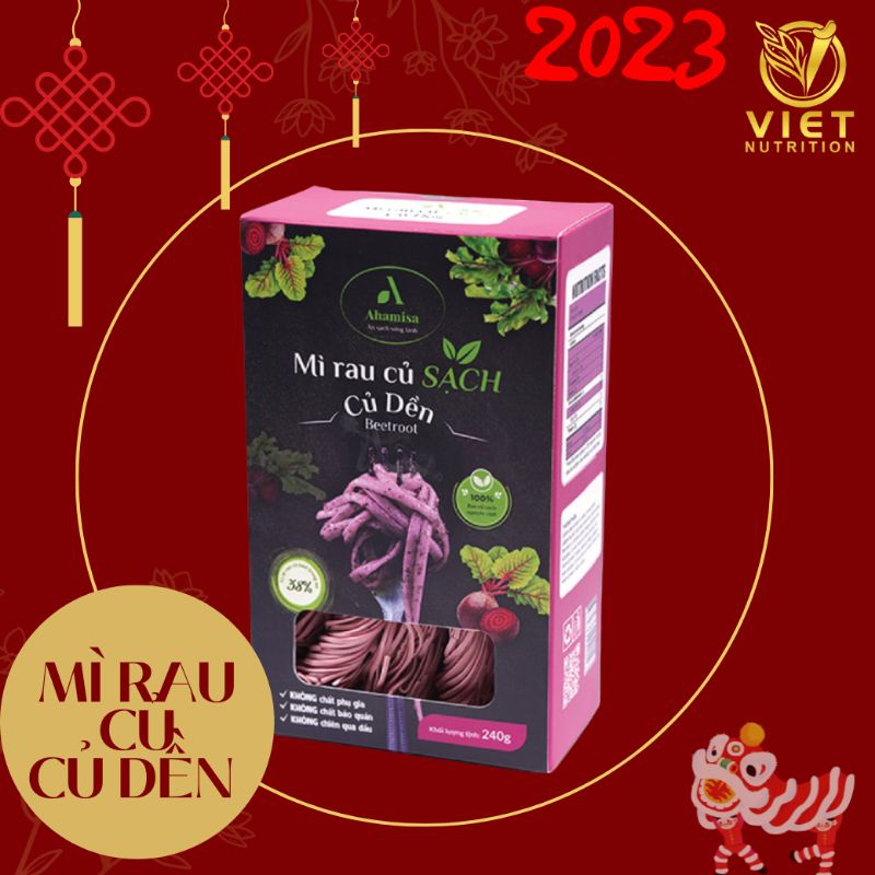 Mì rau củ sạch củ dền eat clean 240g