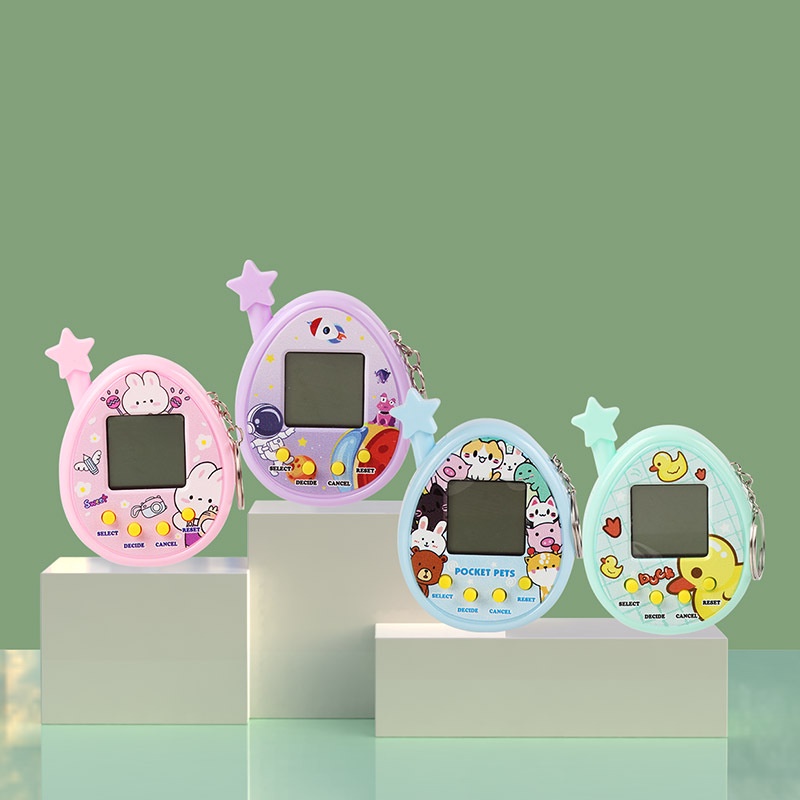 (MớI) Máy Chơi Game Nuôi Thú ẢO Mini CầM Tay + MóC KhóA