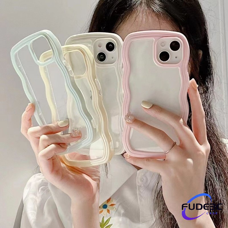 Ốp Điện Thoại TPU Mềm Chống Sốc Viền Gợn Sóng Màu Trơn Cho Iphone 11 12 13 Pro Max Xr X Xs Max Se 2020 Se3 Iphone 7 8 plus