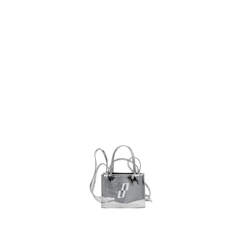 Silver Metallic Top-Handle Bag - Túi đeo chéo quai cầm SPOILED Da PU Bạc ánh quang S