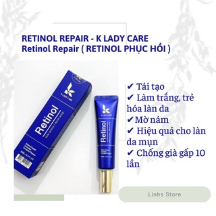 Kem Dưỡng Trắng Da Retinol K Lady Care Hàn Quốc Hỗ Trợ Căng Bóng Da, Ngừa Lão Hóa (30ml)