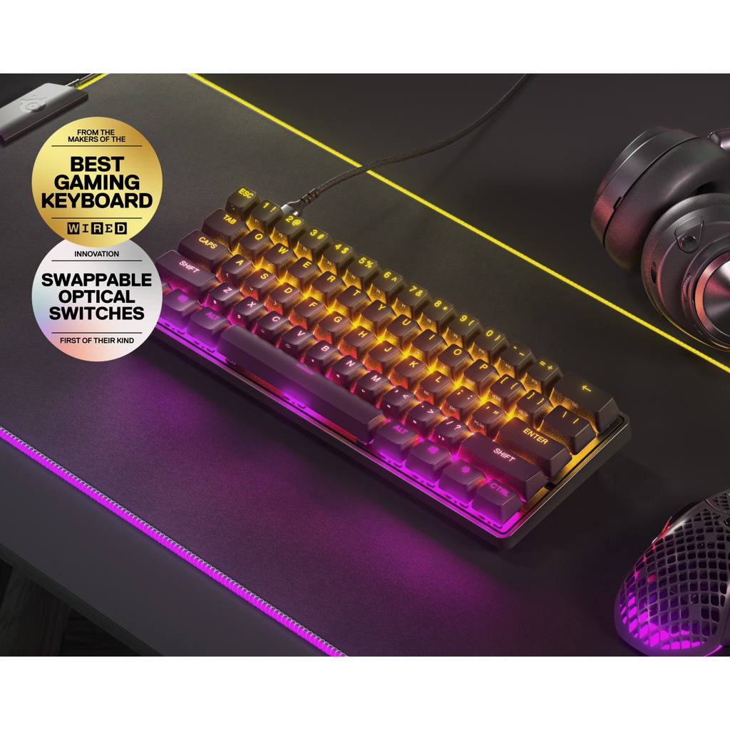 Bàn phím có dây Steelseries Apex 9 Mini | Hot Swappable | RGB | Steelseries GG (Sản Phẩm Mới)