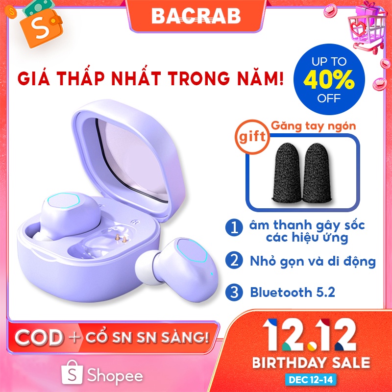 Tai Nghe Bluetooth 5.2 M21 TWS Chống Ồn Chống Thấm Bass nặng