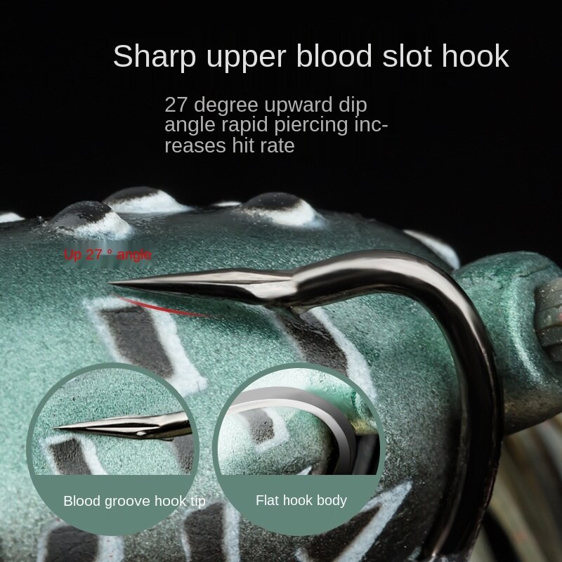 Mồi Câu Cá Nước Mặn Hình Con Ếch Nổi Trên Mặt Nước Mềm Cho Câu Cá Nước Mặn Đầu Rắn Cá Hồi