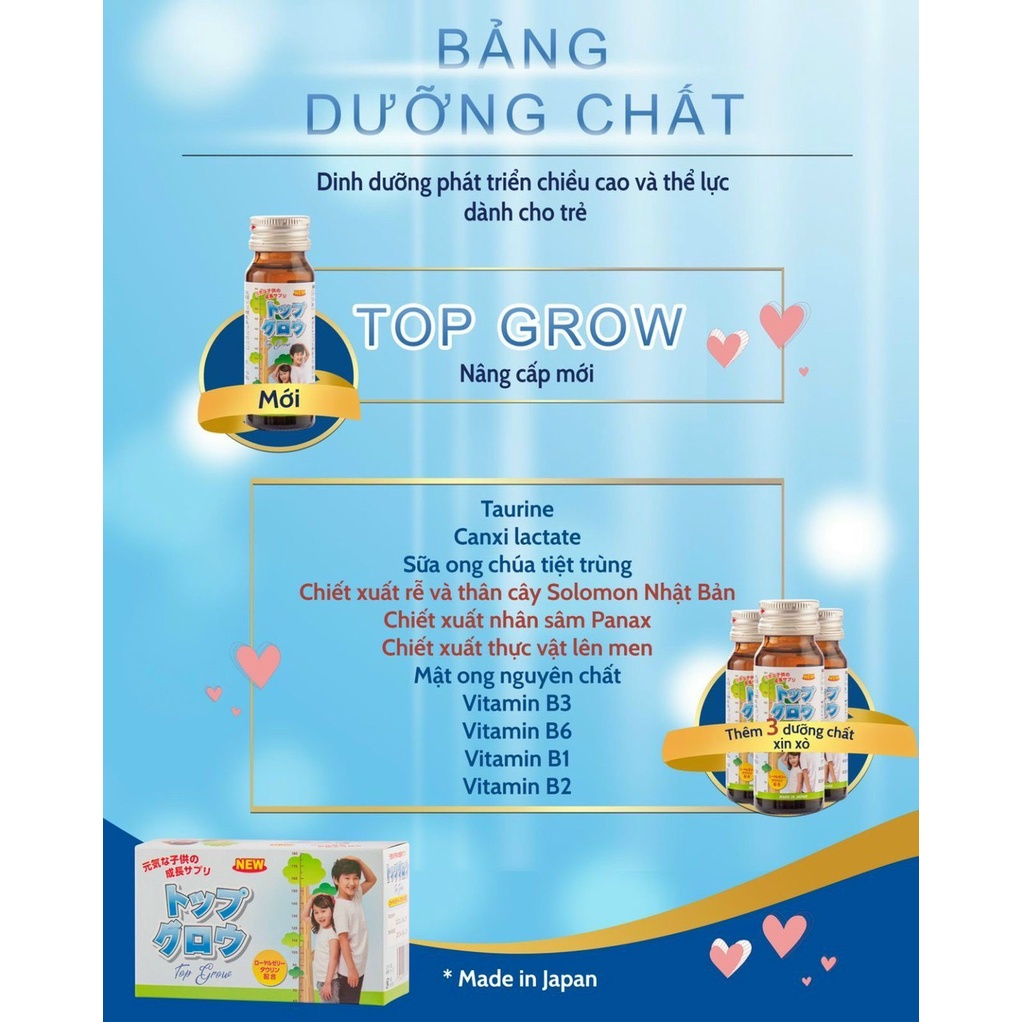 Siro Top Grow Jpanwell hỗ trợ tăng cường sức khỏe, sức đề kháng ở trẻ em