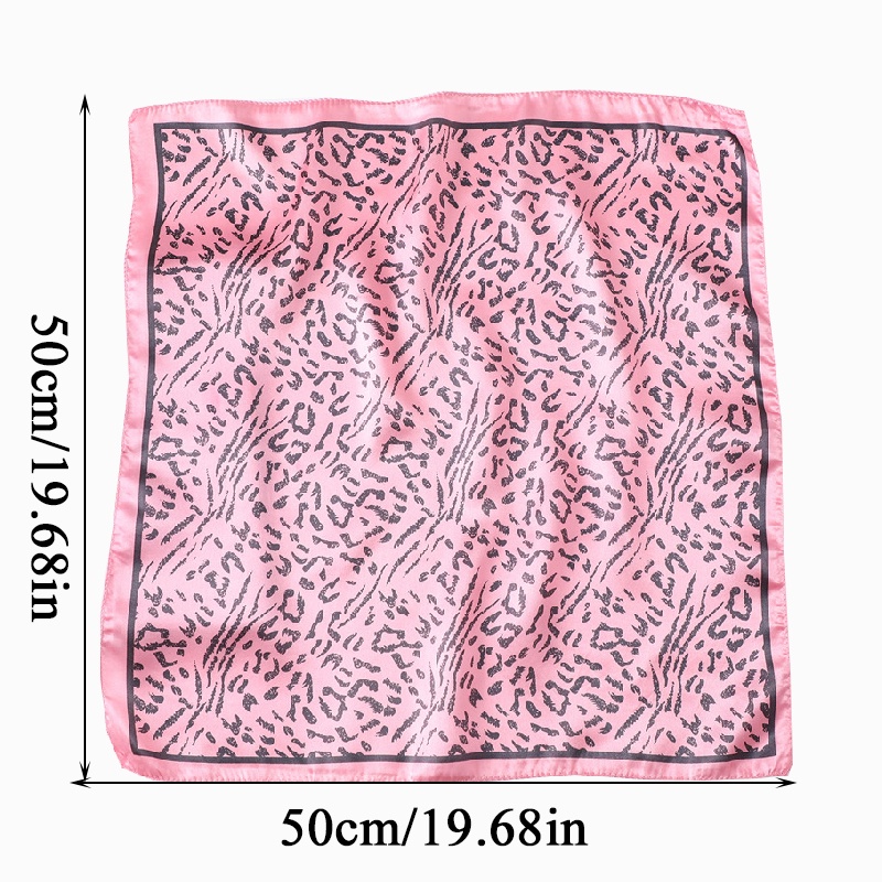 Khăn Choàng Cổ Đa Năng 50 * 50cm In Họa Tiết Da Báo