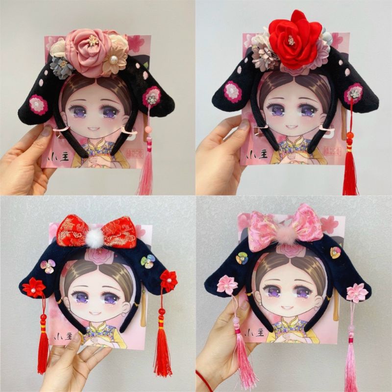 Cài tóc Tua Rua Phong Cách Trung Hoa Bờm tóc Cách Cách Nương Nương Đáng Yêu