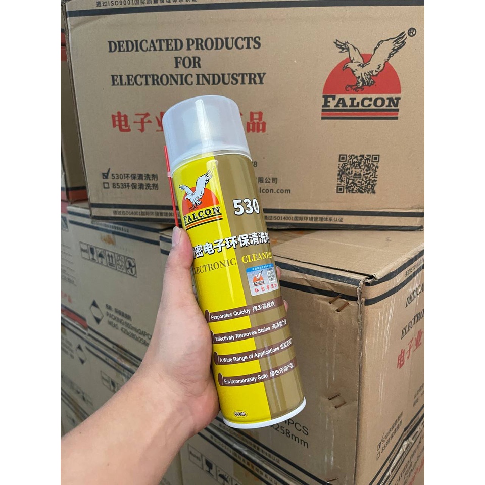 Chai xịt tẩy keo, vệ sinh bui bẩn Falcon 530