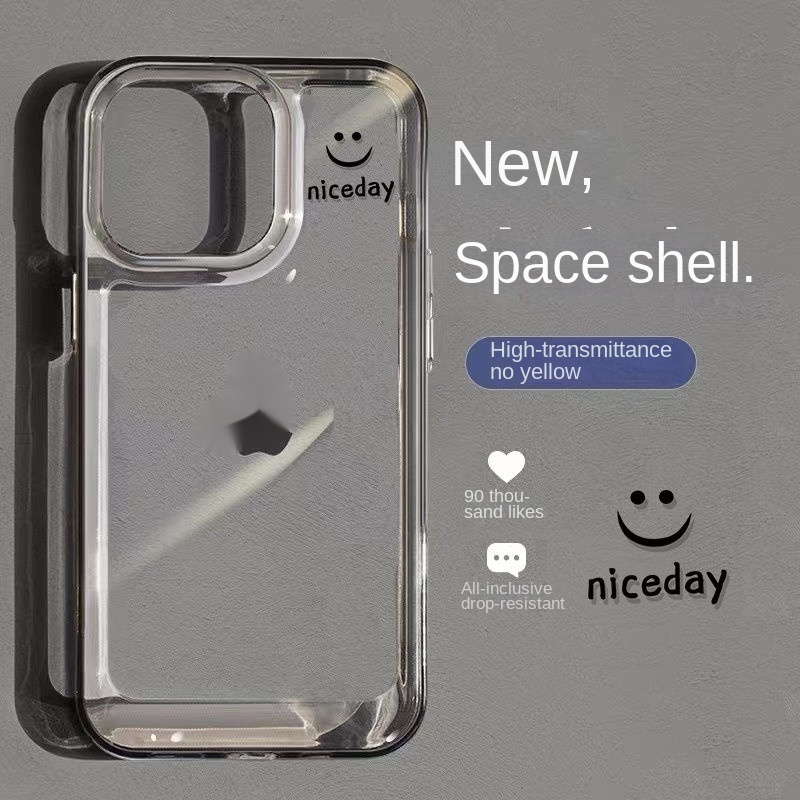 Ốp Điện Thoại Silicon Trong Suốt In Hình Mặt Cười Đơn Giản Cho iPhone 11promax 8plus 14promax 13 12 11 14 7plus xr xsmax