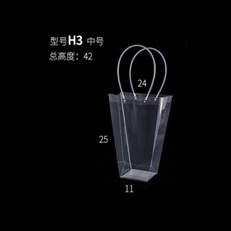 Túi kính mica trong suốt đựng hoa sáp, hoa tươi, quà tặng