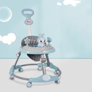 Xe tập đi tròn khung sắt có thú cho bé