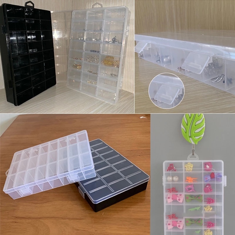 Hộp Nhựa 24 Ngăn Đựng Trang Sức Chất Lượng Cao Tiện Lợi Dễ Sử Dụng