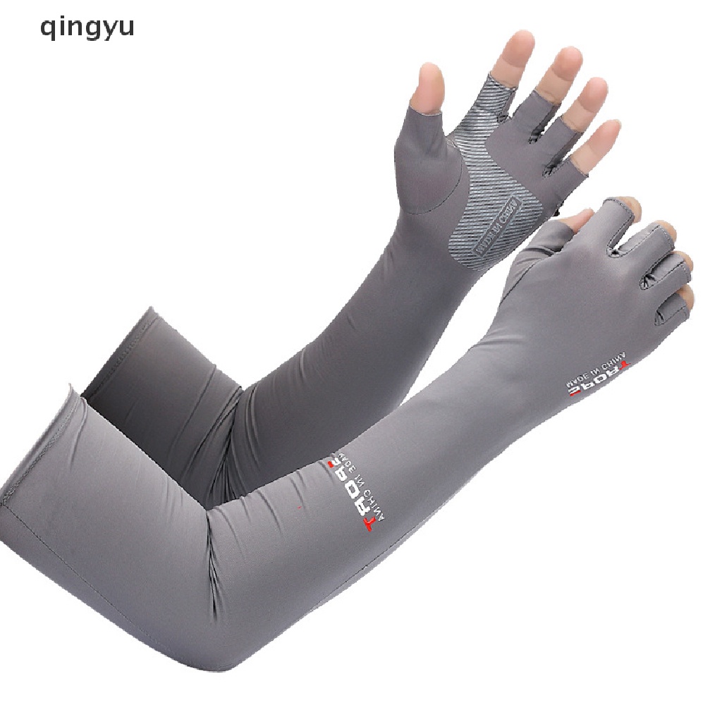 Set 2 Găng Cánh Tay Chống Nắng + Tia UV + 5 Ngón Tay Khi Chạy Bộ / Đạp Xe / Leo Núi