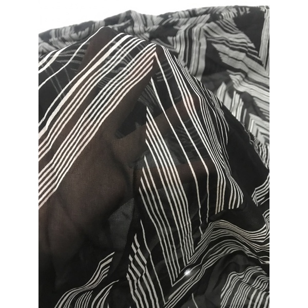 Vải voan họa tiết đen trắng mềm mỏng nhẹ nhàng may đầm váy, áo sơ mi ,áo kiểu