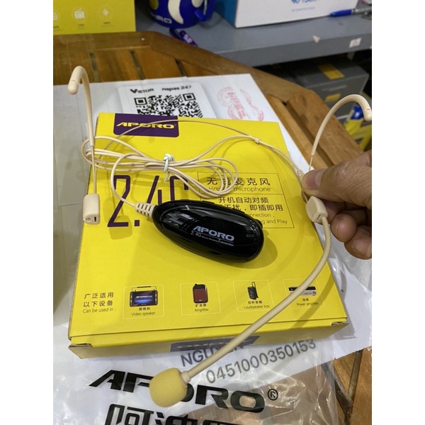 Micro hạt gạo Aporo đa năng dùng cho tất cả máy trợ giảng, loa kéo, âm ly