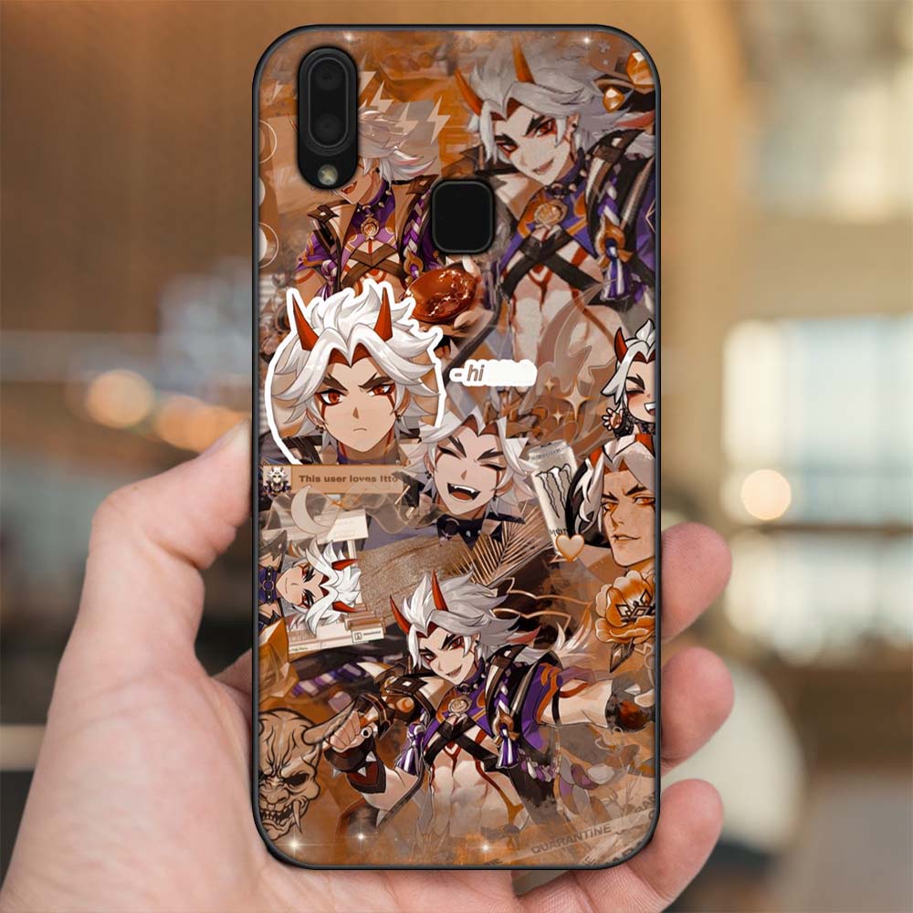Ốp lưng Vivo Y91, Y95 viền đen in hình Arataki Itto Genshin Impact