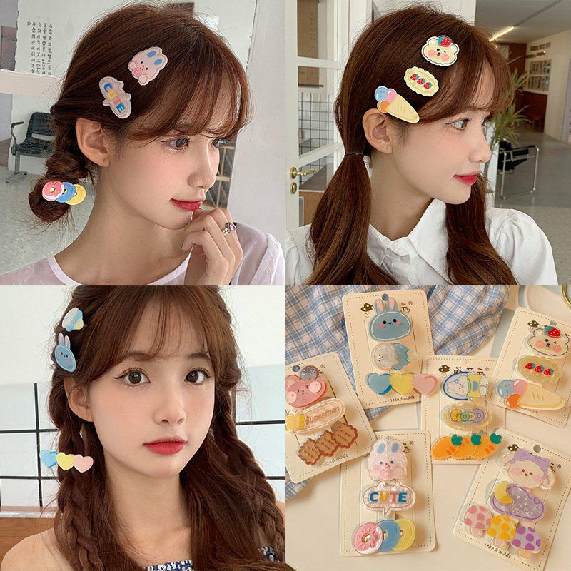 Set 3 kẹp tóc hoạt hình dễ thương