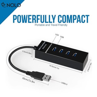 Bộ chia cổng hub usb 4 port model m3 tốc độ cao 3.0 tương thích hệ điều hành windows mac linux và máy game ps
