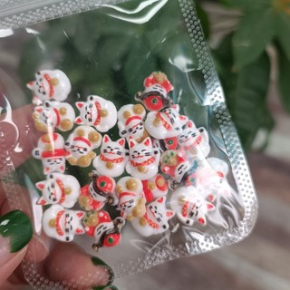 Charm Mèo thần tài trang trí móng, phụ kiện nail - Ann933233