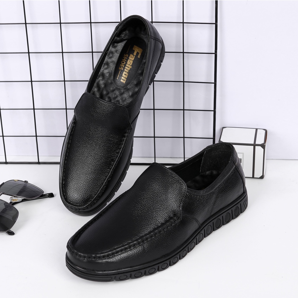 Giày Da Bò Nam , Đế Cao Su, Đơn Giản Mà Sang, Dễ Phối Đồ, Đi Đâu Cũng Hợp GD23