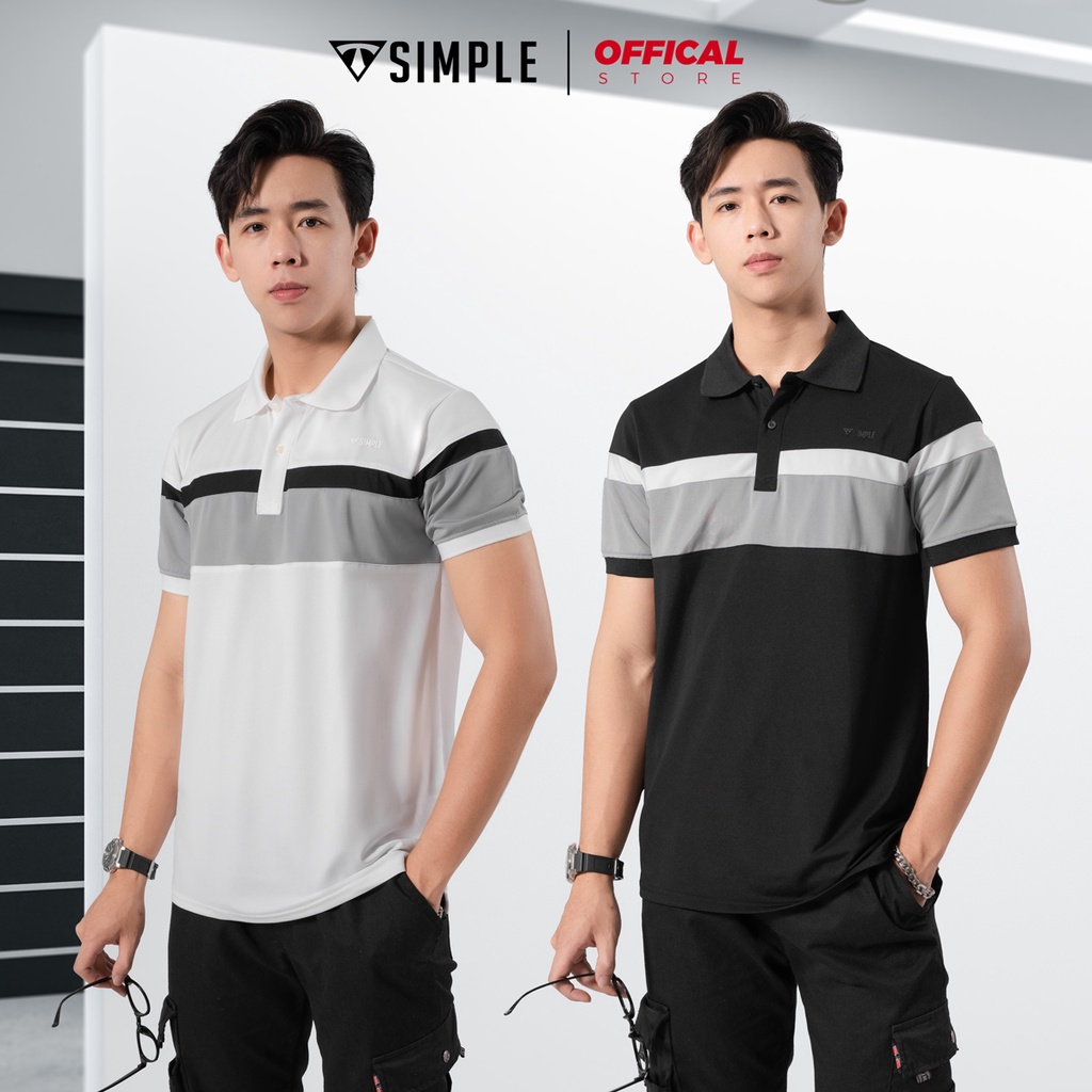 Áo thun polo nam TSIMPLE có cổ ngắn tay vải cotton cá sấu cao cấp form rộng big size A02003
