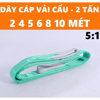 Dây cáp vải cẩu hàng 2 Tấn - bản 50mm - Hệ số 5:1 - 2 3 4 5 6 8 10 Mét