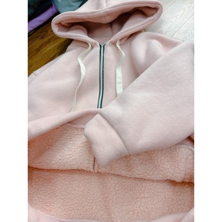Áo khoác trơn lót lông cừu nặng hơn 1kg PEONYB Unisex