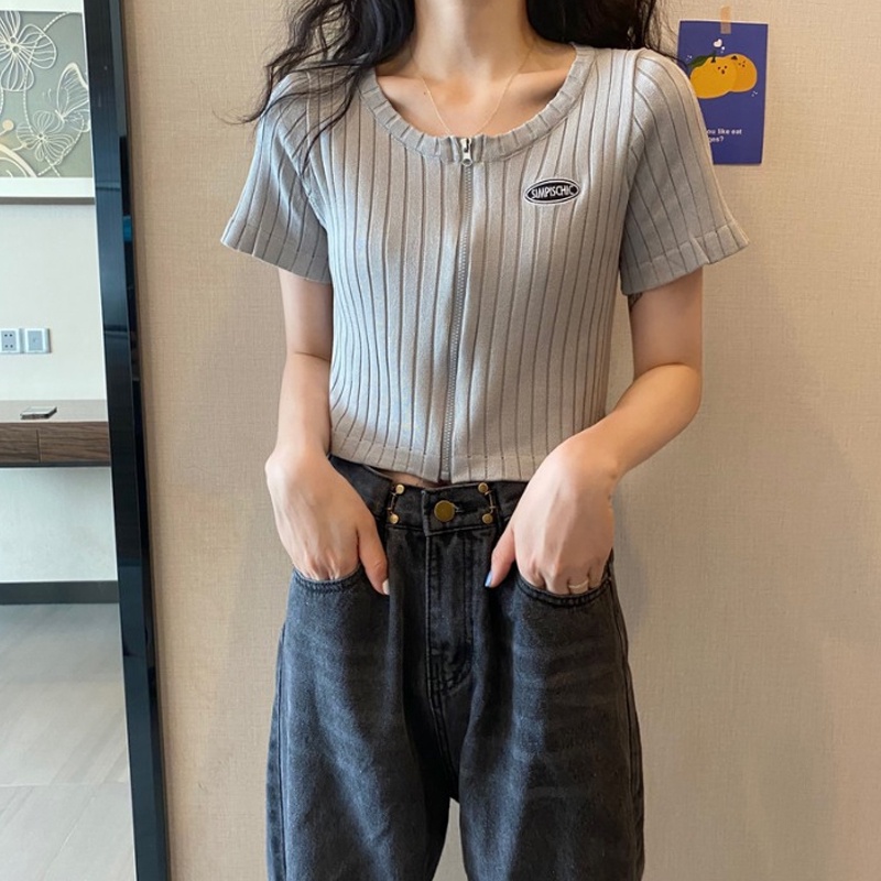 NRVP Áo Thun Nữ Ngắn Tay Gợi Cảm Thời Trang Mùa Hè Hàn Quốc 2023