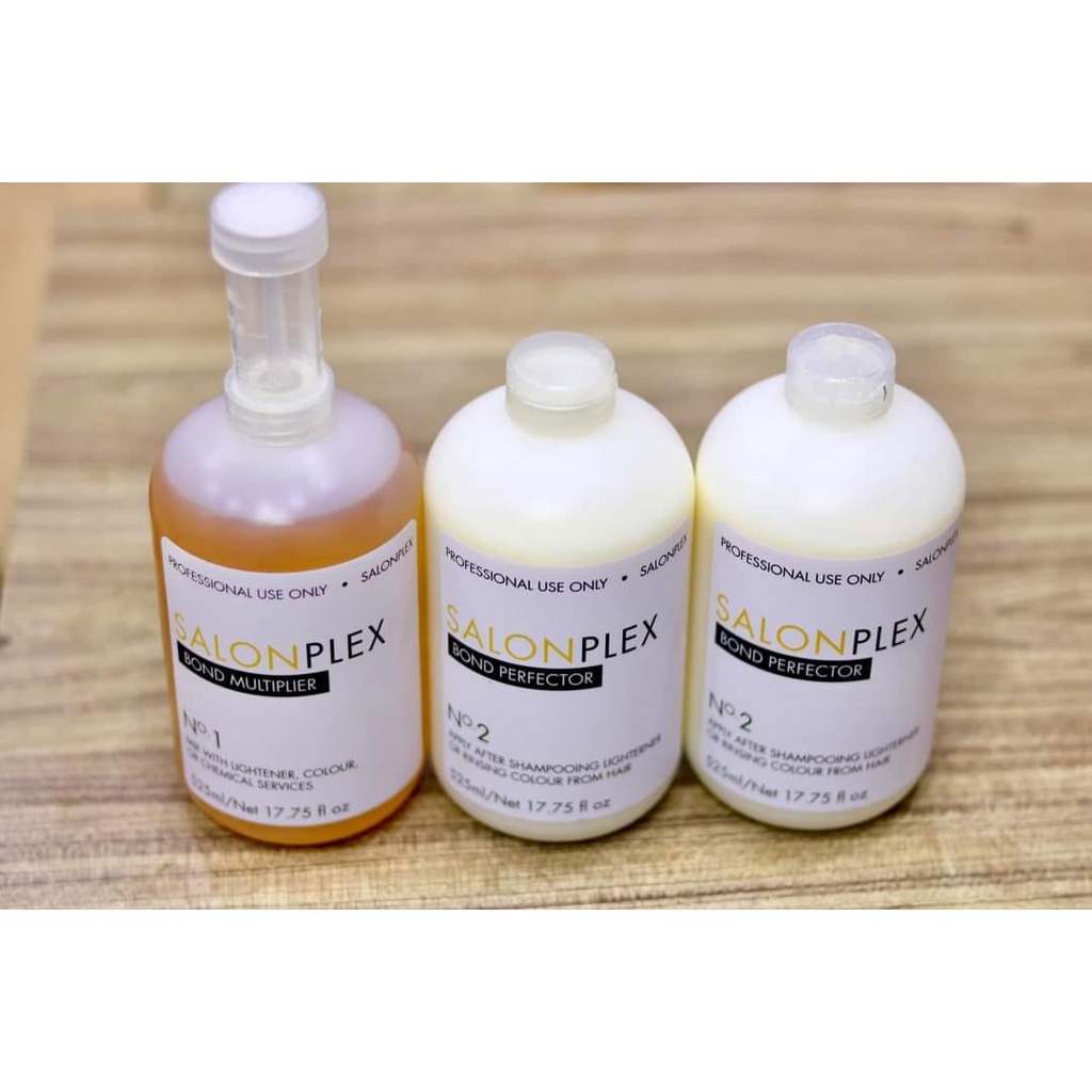 BỘ CHUYÊN PHUC HỒI HÀN GẮN LIÊN KẾT TÓC  TẨY , NÁT . SALONPLEX  525ML